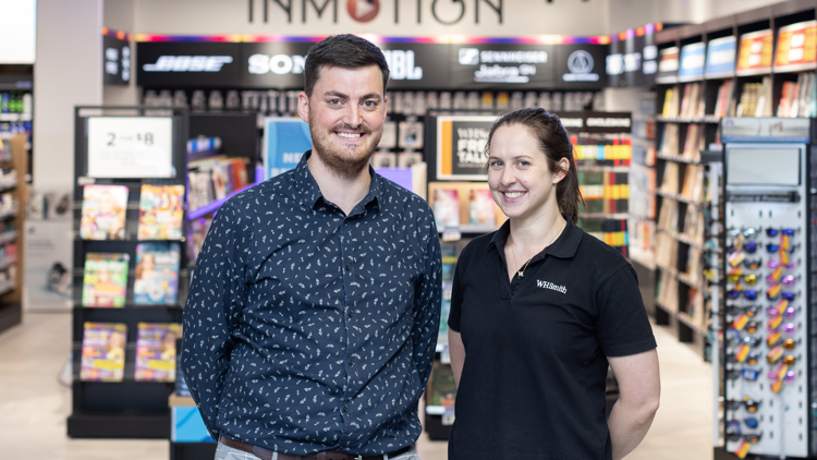 Heather with a colleague in an Inmotion WHSmith Perth