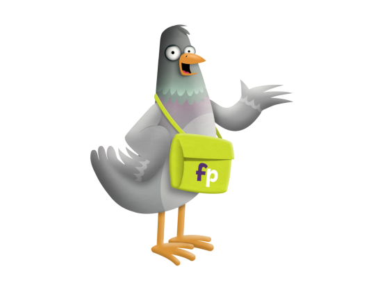 The Funky Pigeon mascot